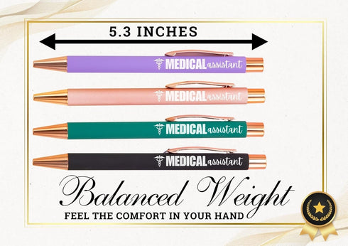 InnoBeta Medical Assistant Gifts, Ballpoint Pen Set of 4, Gifts for Medical Assistant Week, Birthday, Christmas