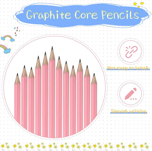 Zonon 48 Pieces Golf Pencils, Mini Pencils with Eraser for Kids, Bridal Shower, School, Office Writing