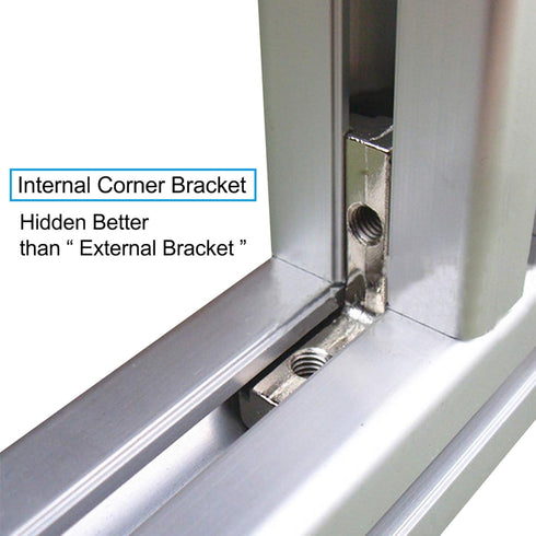 20pcs/lot 1" x 1" Aluminum Extrusion Profiles - 1010 Series L-Shape Interior Corner Connector Joint Bracket