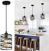 Black Pendant Lights for Kitchen Island, Industrial Farmhouse Pendant Light Fixtures with