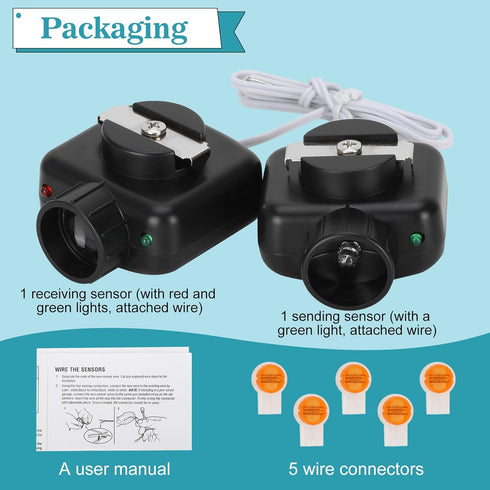 Jisculo 1 HAE00002 LSO50 LDO33 LDO50,Linear for Linear Garage Door Opener Sensors Beam Eyes Kit,Compatible with Linear