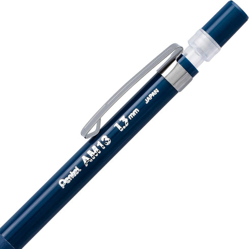 Pentel Arts Sharp HD Mechanical Pencil, 1.3mm, Dark Blue Barrel, Super Hi-Polymer Lead Refill (AM13PABP)