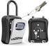 Key Lock Box With Retractable Key Tether - Fixed in the Lock Box to Prevent Carrying the Key After Entering