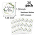 EKSPLODI Set 36. Wedding Favor Labels, In Sickness and In Health Mini Hand Sanitizer Labels, Wedding Favors for Guests