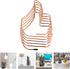 SUPVOX Rose Gold Metal Stretchable Bookend Desk Book Organizer Thumb-Shaped Book Stand Document Rack for Office