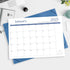 Gannyfer Large Desk Calendar 2024-2025 with Desktop Mat, 18 Month Table Calendar from Jul 2024 to Dec 2025, Blue
