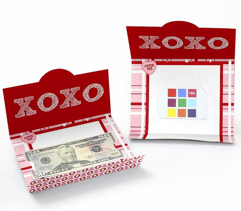 Set 8 Big Dot of Happiness Conversation Hearts - Valentine's Day Money and Gift Card Holders