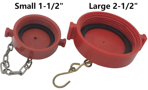 Happy Tree (2 Pack) 2-1/2" NST/NH Plastic Fire Hose Connection Standpipe Cap Fitting, Red Anti Theft