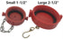Happy Tree (2 Pack) 2-1/2" NST/NH Plastic Fire Hose Connection Standpipe Cap Fitting, Red Anti Theft