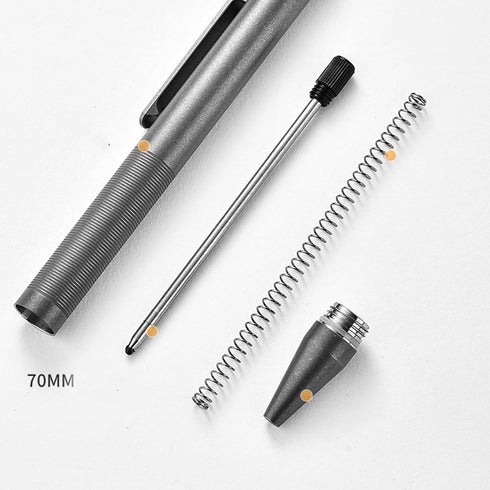 Titanium Ballpoint Pen, 4.92" Pocket Pen with Clip for Business Office Daily Use