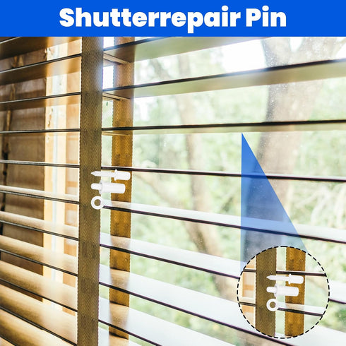Matwsec 125 Pcs Shutter Repair Kit Plantation Shutters Pins for Windows Inside Outside Louvers Staples Replacement