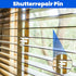 Matwsec 125 Pcs Shutter Repair Kit Plantation Shutters Pins for Windows Inside Outside Louvers Staples Replacement