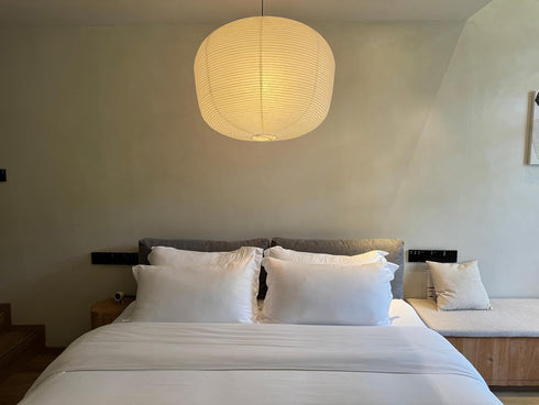 Hytsoeee(19.69Inch) (19.69) Large Paper Lantern,White Wax Gourd Paper Lamp Shade, Chinese Foldable Rice Paper Lamp