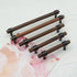 2.75" (2.75" Walnut Wood Drawer Pull Handle Black Dresser Knob Pulls Kitchen Cabinet Pull Hardware Hole Centers)