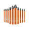 Carbide Tip Drill Bit-BGTEC Wood Drill Bits, 10pcs Round Shank Hard Alloy Drill Bits for Wood Plastic Masonry