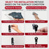 60 Pack String Lights Hooks, Stainless Steel Outdoor String Lights Hanger Clips with Screw & Adhesive Strips, Christmas