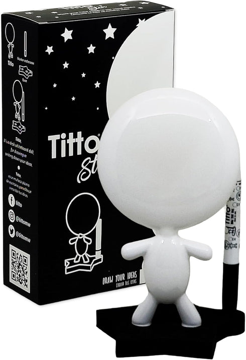 Office Gifts - Dry Erase Board, Ceramic Whiteboard Doll - TITTO Star for Home & Office Decor Design