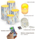 Cozeyat Hummingbird Set 4 Vine LED Candles of Battery Powered Flameless with Remote Control Timer Color Changing