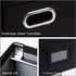 PRANDOM File Organizer Box - Set of 2 Collapsible Decorative Linen Filing Storage with Lids (Black)
