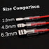 Twidec 20Pcs Female Spade Crimp Terminal, 2.8mm and 4.8mm with Insulating Sleeve and Wire Red + Black Assortment Kit