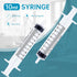 40 Pack 10ml Plastic Syringe for Scientific Labs, Dispensing, Measuring, Watering, Refilling, Multiple Uses