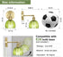 Set (Bulbs Hardwired Wall Sconces of Two, Vintage Wall Lights with Green Tulip Glass Lampshade, Gold Wall Lamps
