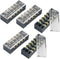 5 Pcs Dual Row 5 Position Screw Terminal Strip, 600V 15A
