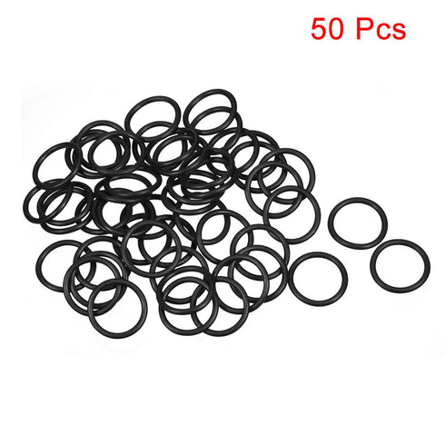 uxcell Nitrile Rubber O-Rings 22mm OD 18mm ID 2mm Width, Metric Sealing Gasket for Automotive Machine Plumbing, Pack of 50