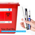 Sharps Container 2 Gallon (2-Pack), Professional Grade Biohazard Containers for Needle Disposal at Home