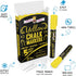 CHALKY CROWN Liquid Chalk Marker Pen, Dry Erase Marker for Chalkboard Signs, 6mm Reversible Tip, Yellow