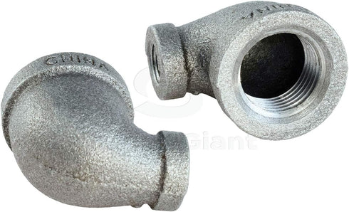 Everflow Supplies 1-1/2 x 1-1/4" 90 Degree Galvanized Malleable Iron Reducing Elbow