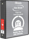 BAZIC 3 Ring Binder, 1.5" Economy View Organizer, Black, Round Ring, Holds 280 Sheets, 1-Count