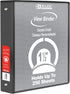 BAZIC 3 Ring Binder, 1.5" Economy View Organizer, Black, Round Ring, Holds 280 Sheets, 1-Count