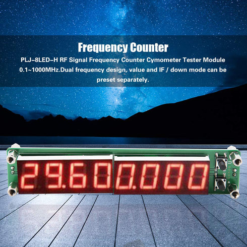 Oumefar PLJ-8LED-H RF Frequency Counter Cymometer Tester Module for Laboratory Test Equipment (Red)