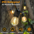 50FT 16 Dimmable S14 Bulbs(1 LED Outdoor String Lights, Waterproof Patio Light with Remote & Shatterproof Edison