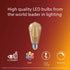Vintage Spiral ST19 Dimmable LED Light Bulbs, E26 Bulb, Amber 2000K Lightbulb, 300 Lumen, 4 Pack