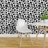 Removable Wallpaper Swatch - Cow Print Black White Farm Animal Cattle Dairy Milk Custom Pre-Pasted Wallpaper by