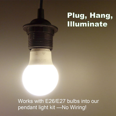 16Ft E26/E27 2 Pack, Plug in Pendant Light Cord - Hanging Light Kit Light Socket Hanging Lantern Lamp Cord with On/Off