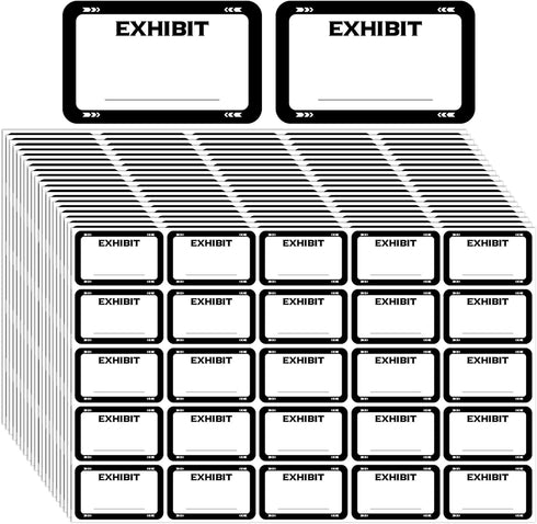 Tinlade 500 Pcs Legal Exhibit Labels, 1.65 x 1 Inch Blank Stickers for Legal Documents