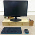 Natural Wooden Storage Box with Drawers, Desk Organizer for Jewelry, Tabletop Storage Organization Box with Metal Handle