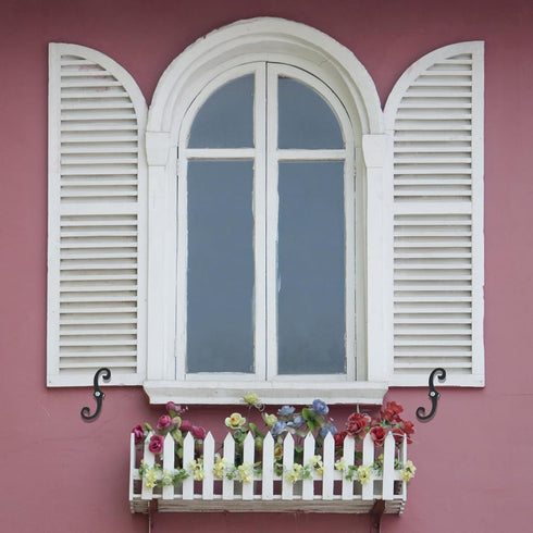 8 Pack 6.3 Inches Rainmae S Style Shutter Dogs Hardware, Decorative Shutter Dog Holders with Screws, External Shutters