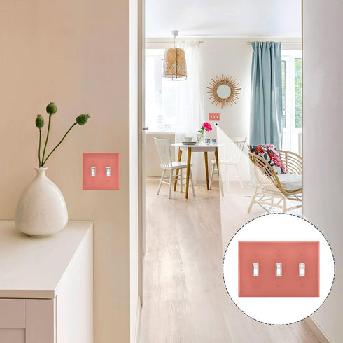 3 6.37x4.48 Salmon Toggle Light Switch Cover Gang Wall Plate Cover Light Switch Wall Plate In Electrical Faceplate
