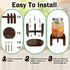 8"11.2" 5 Drink Dispenser Stand Adjustable Width for Gallon Water Jug & Beverage Jar, Sturdy Walnut Wood Holder