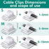 Namalu 120 Pieces Cable Clips Self Adhesive Wire Light Clips Cable Organizer Cable Wire Management Holder for Home