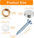 32 Pieces Mirror Screws Decorative Cap Stainless Steel Screw Cover Screw Covers Decorative Caps Mirror Fasteners Decorative Mirror, Sign Advertising Hardware, Nails, Construction