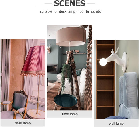 Cabilock Drum Lamp Shade Barrel Fabric Lampshade Table and Floor Lamp Covers Wave Shaped Semicircular Lamp Shade