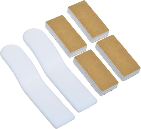 Cosmos Pack 2 of White Toilet Seat Pad Cover Lifter Lift Handle