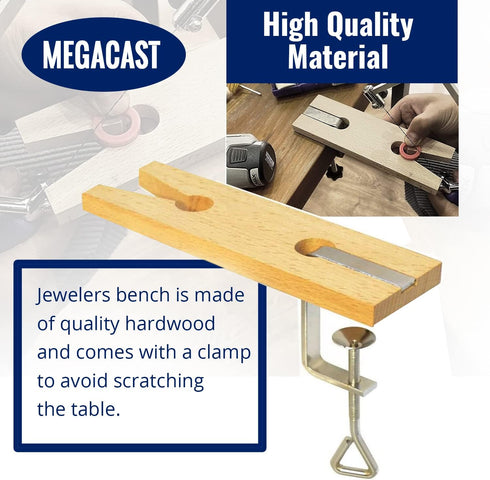 V-Slot C-Clamp Bench Pin Clamp - Jewelers Tool Mount for Table Workbench