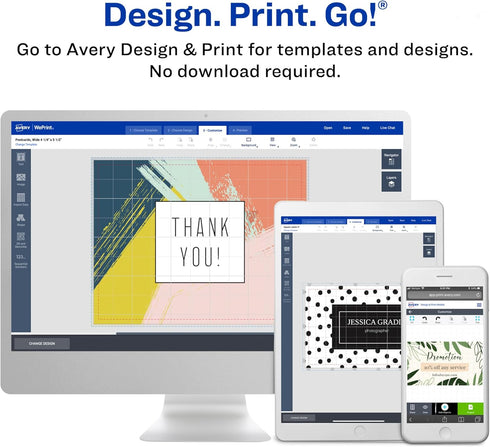 Printable Postcards Avery, 4.25" x 5.5", Ivory, 100 Blank Postcards for Laser and Inkjet Printers (5919)