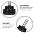 DIELLY 12PCS M4 10 mm (12PCS, 4 10 mm) x Carbon Steel Threaded Knurled Thumbscrew Screw on Knobs Grips Black Round